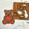 24pcs Wooden Kids Drawing And Coloring Stensils