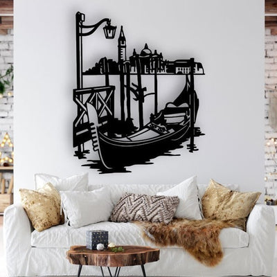 Boat in Lake City Wall Hanging
