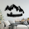 Boat With Mountains Wall Hanging