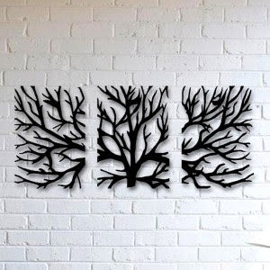 Tree Branches 3 Frames Wall Hanging